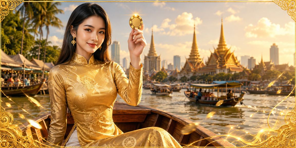 Người dùng mặc áo dài trải nghiệm ứng dụng cá cược vùng Mekong